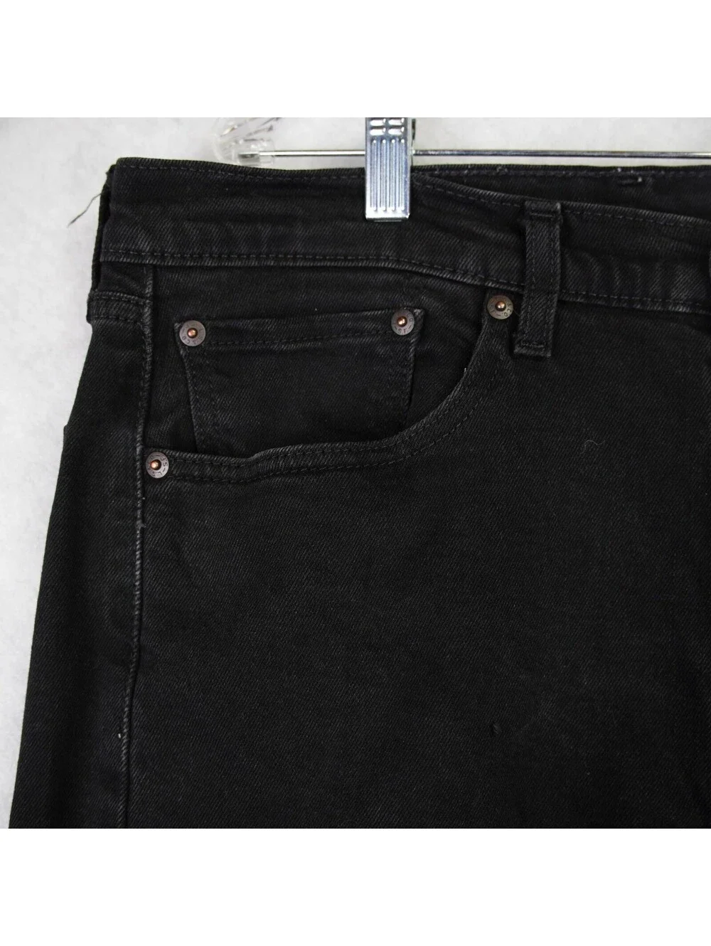 Levi's 505 Regular Fit Straight Jeans Men's Size 33x28(Tag 33x30) Black Cotton